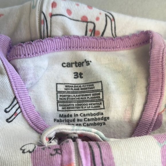 Carter's 3T - Footed Onesie Sleeper with Animal Design - Picture 2 of 5